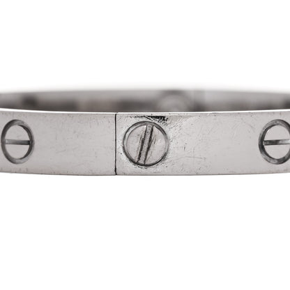 Cartier 18K White Gold LOVE Bracelet 17 4 of 10