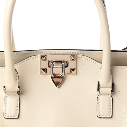 Valentino Garavani Vitello Small Rockstud Double Handle Tote Ivory 9 of 9