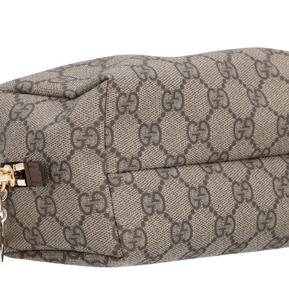 Gucci Soft GG Supreme Monogram Calfskin Medium Ophidia Cosmetic Case Beige Ebony New Acero 9 of 11