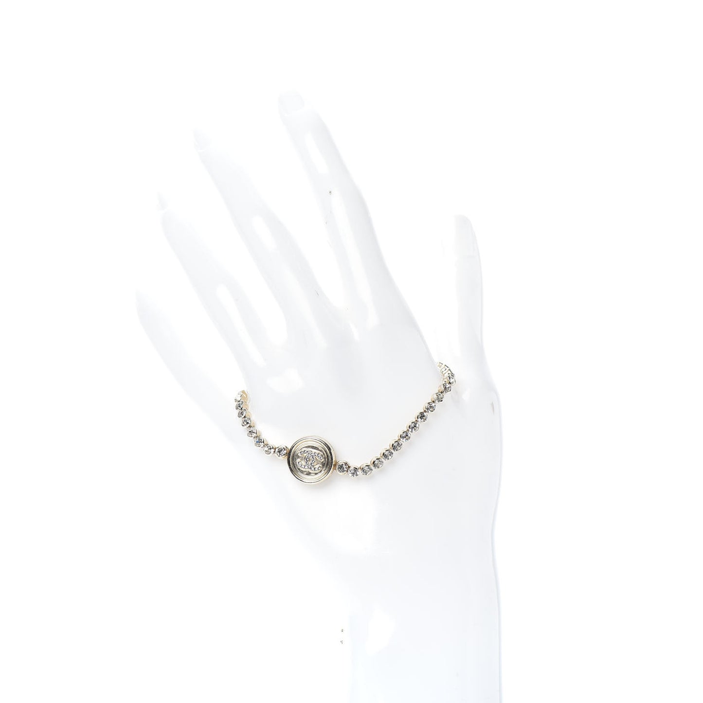Crystal CC Chain Bracelet Gold