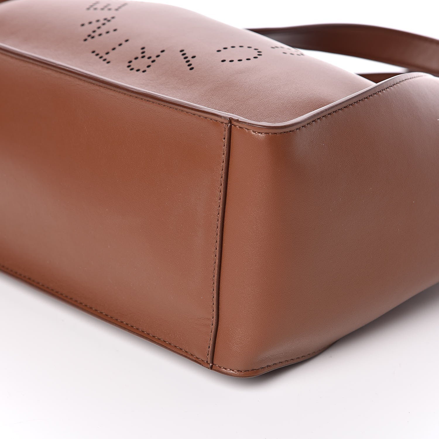 Stella McCartney Eco Alter Nappa Perforated Logo Satchel Cinnamon 9 of 10