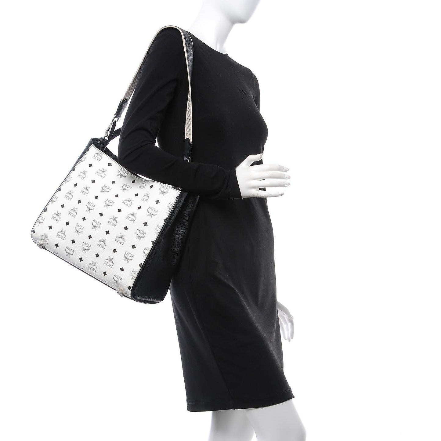 Visetos Medium Corina Shoulder Bag White