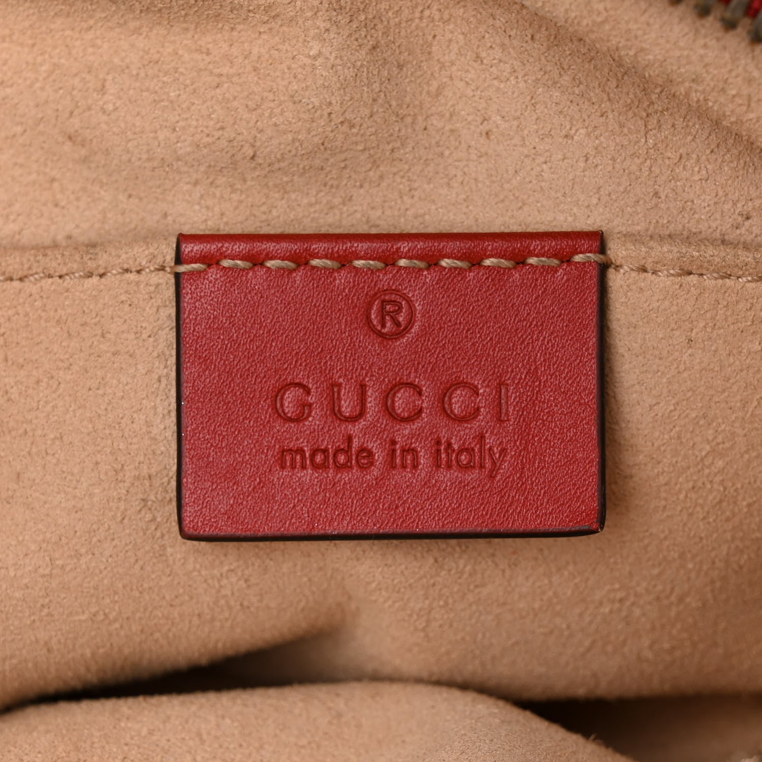 Gucci Calfskin Matelasse GG Marmont Belt Bag 95 38 Hibiscus Red 6 of 10