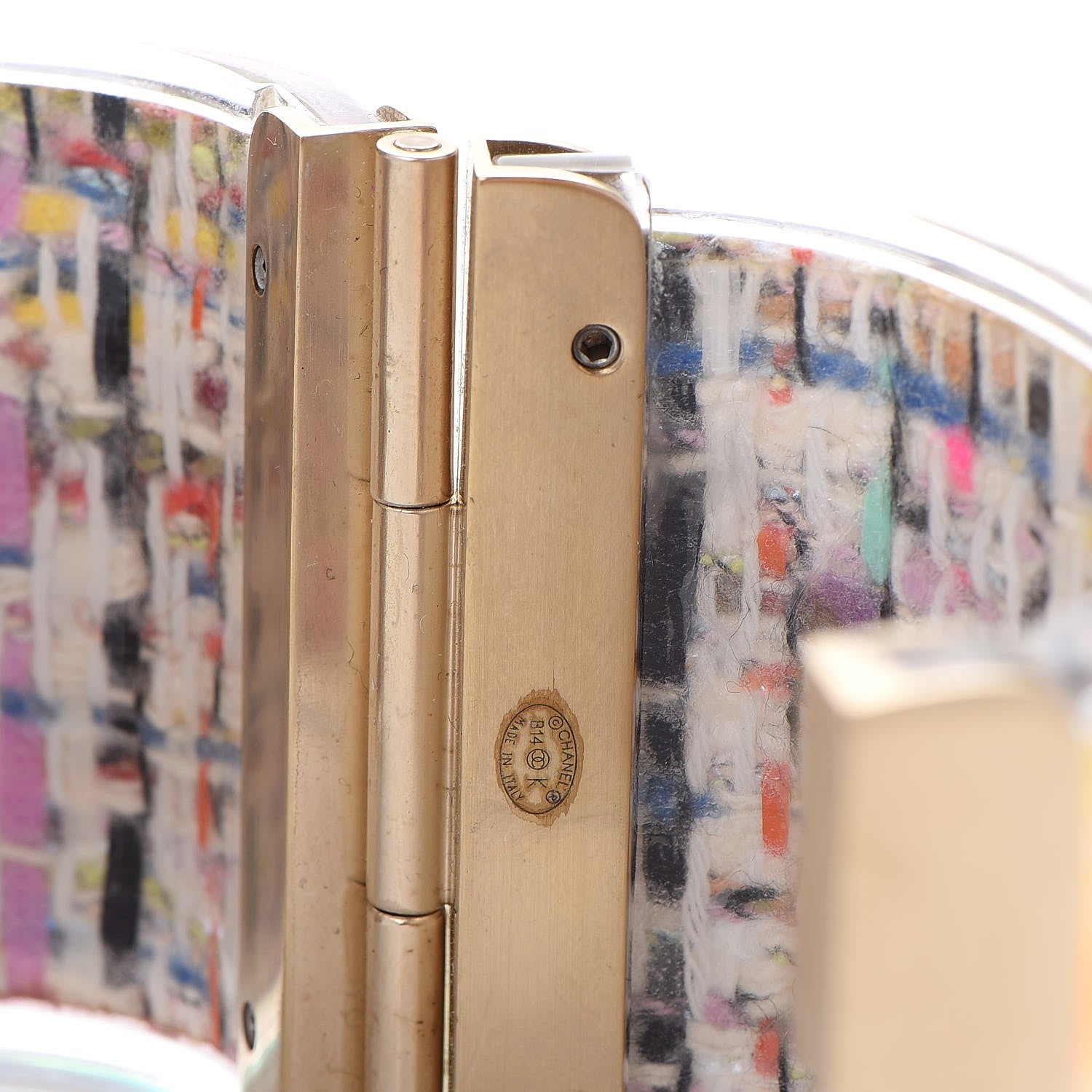 Chanel Resin Tweed CC Bangle Multicolor 5 of 5
