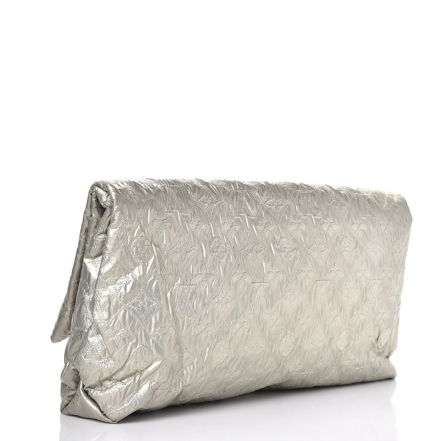 Jacquard Quilted Monogram Limelight Clutch GM Perle