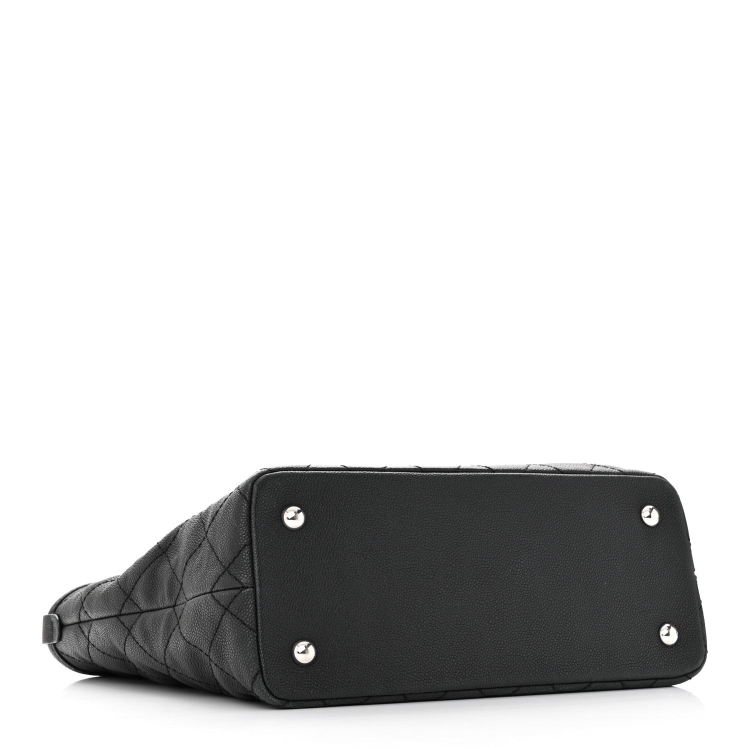 Chanel Grained Calfskin Quilted Small Daily Shopping Tote Black 4 of 19