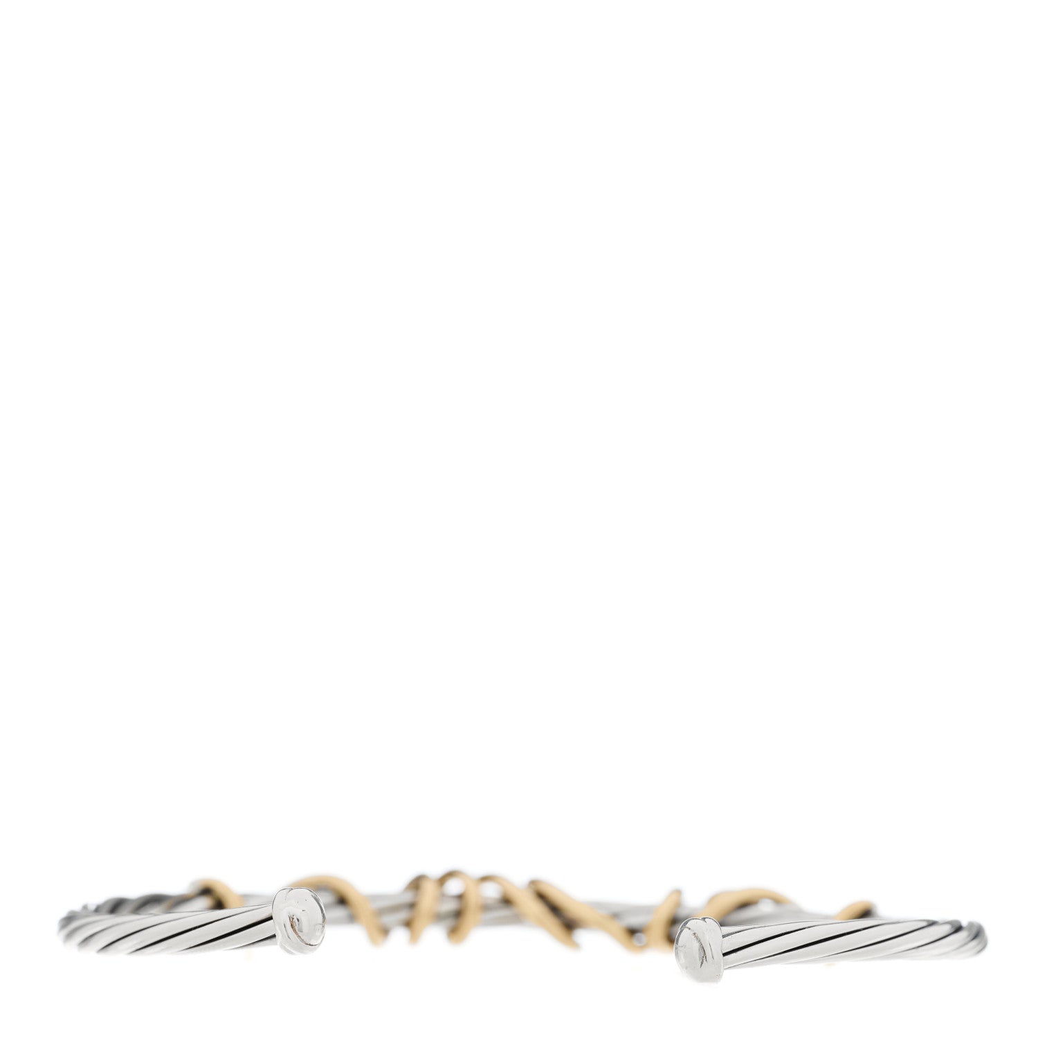 David Yurman Sterling Silver 14K Yellow Gold DY Whispers Mom Bracelet 4 of 8