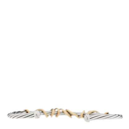 David Yurman Sterling Silver 14K Yellow Gold DY Whispers Mom Bracelet 4 of 8