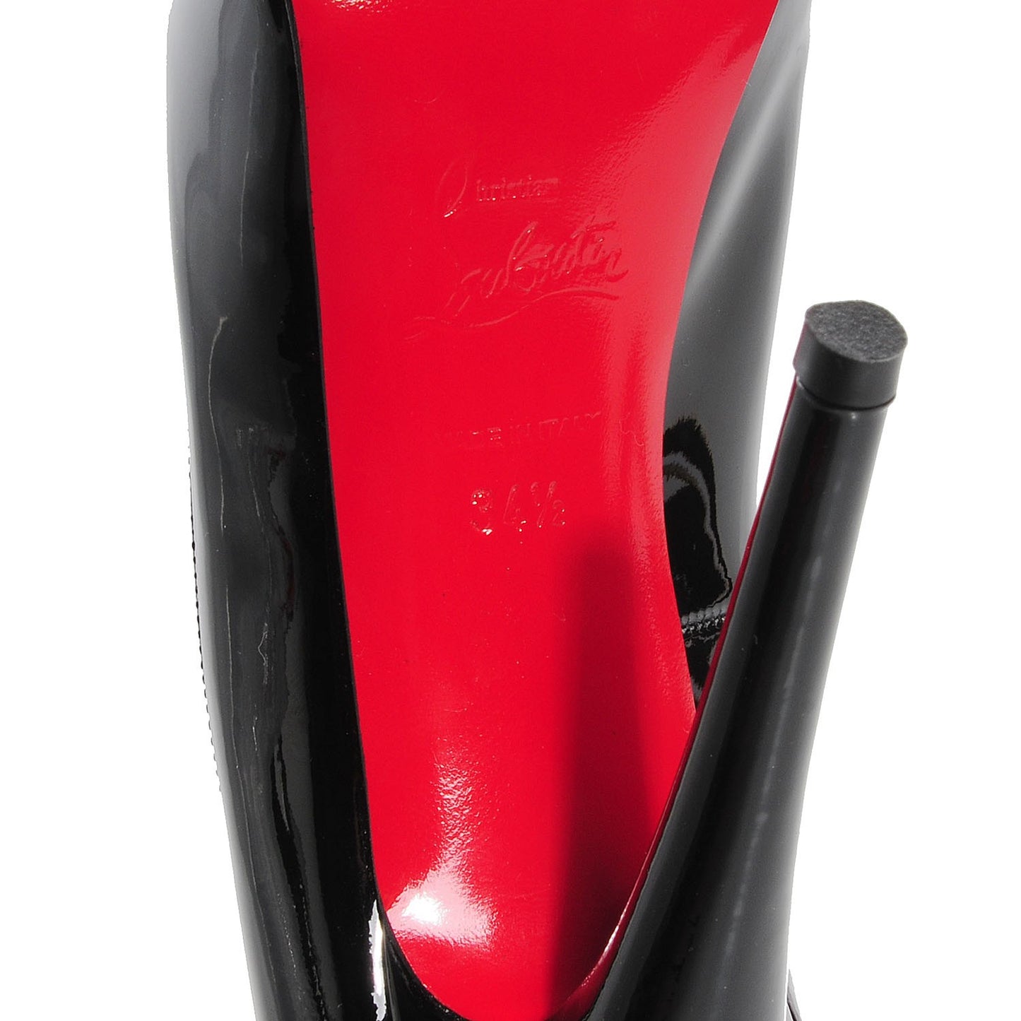 Patent Very Prive 120 Pumps 34.5 Black Red