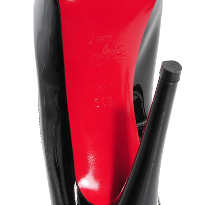 Christian Louboutin Patent Very Prive 120 Pumps 34.5 Black Red 6 of 7