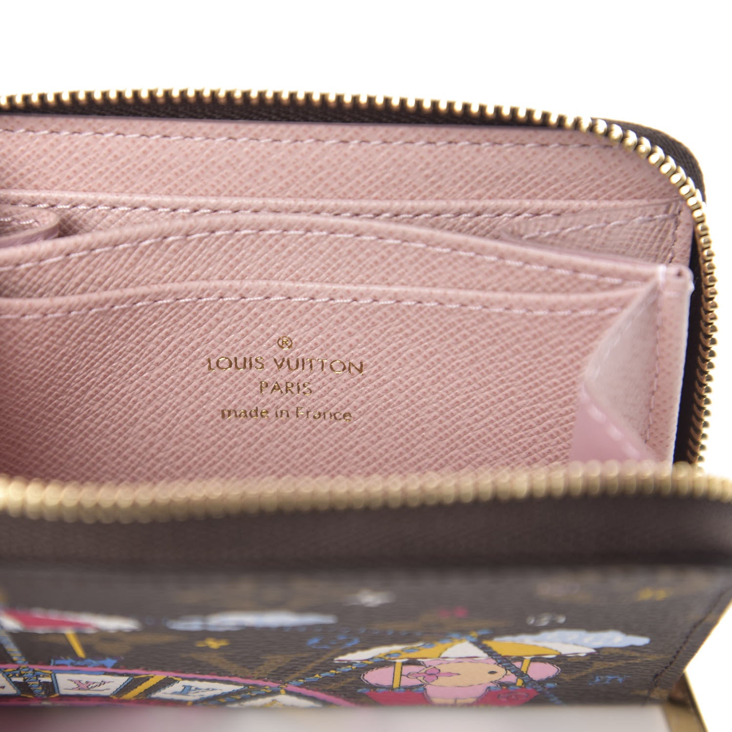 Louis Vuitton Monogram 2020 Christmas Animation Big Wheel Zippy Coin Purse Rose Ballerine 5 of 6