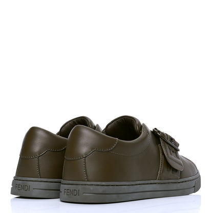 Fendi Vitello FF Embossed Womens Slip On Sneakers 36 Wood 3 of 10