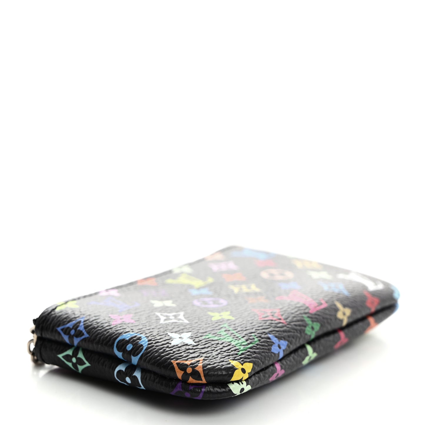 LV X TM Monogram Multicolor Key Pouch Black