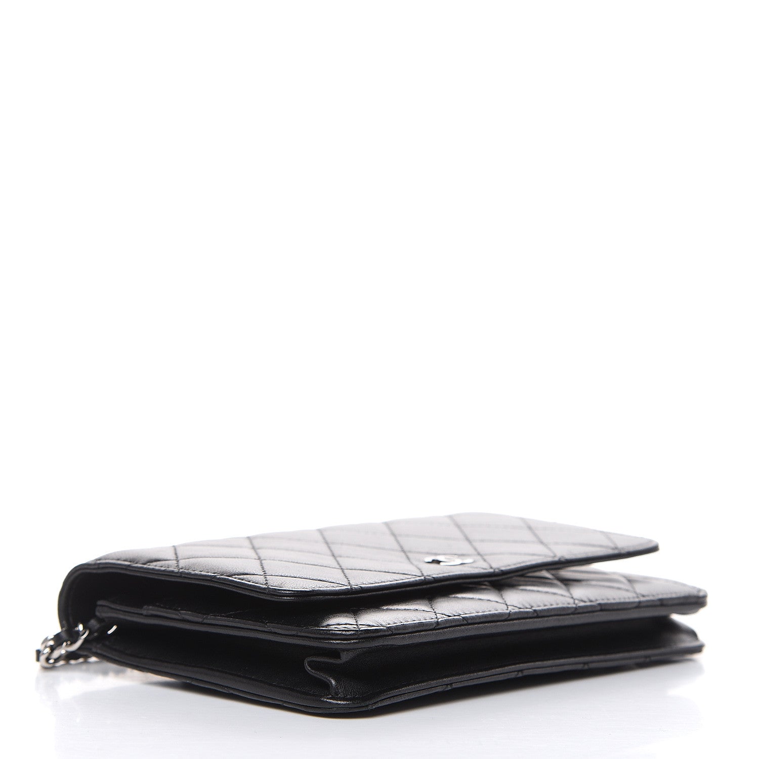 Chanel Lambskin Quilted Wallet On Chain WOC Black 4 of 10