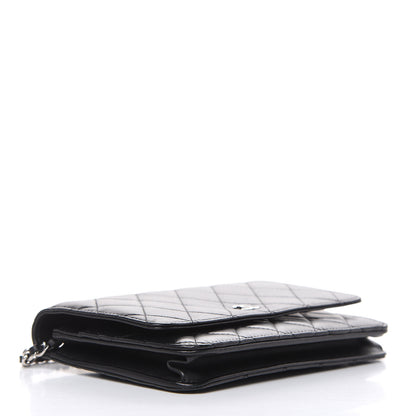 Chanel Lambskin Quilted Wallet On Chain WOC Black 4 of 10