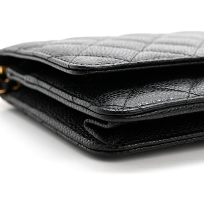 Chanel Caviar Quilted Wallet on Chain WOC Black 10 of 12