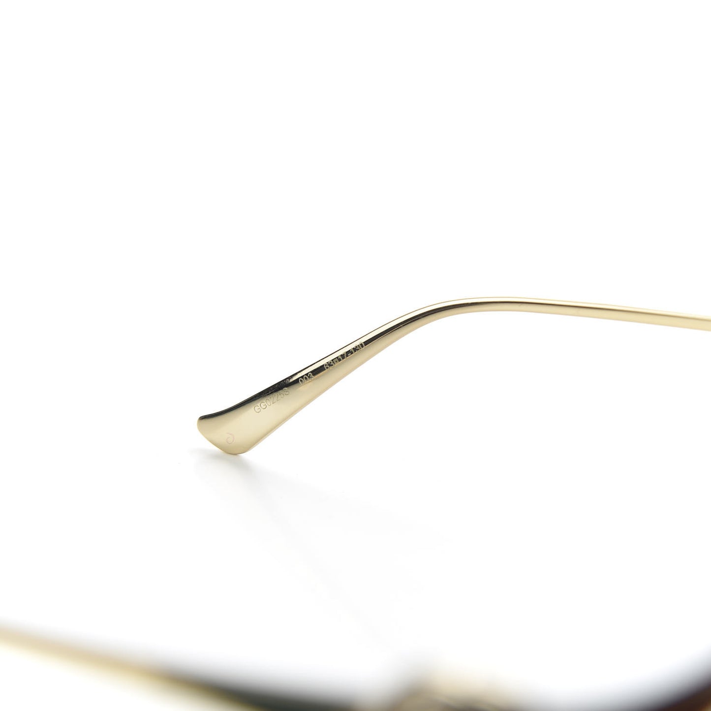 Metal Oversized Round Frame GG0225S Sunglasses Gold