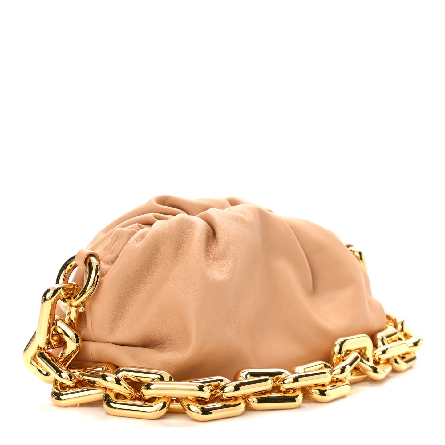 Calfskin Teen Chain Pouch Almond