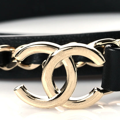 Chanel Calfskin Metal CC Chain Belt 80 32 Black 3 of 8