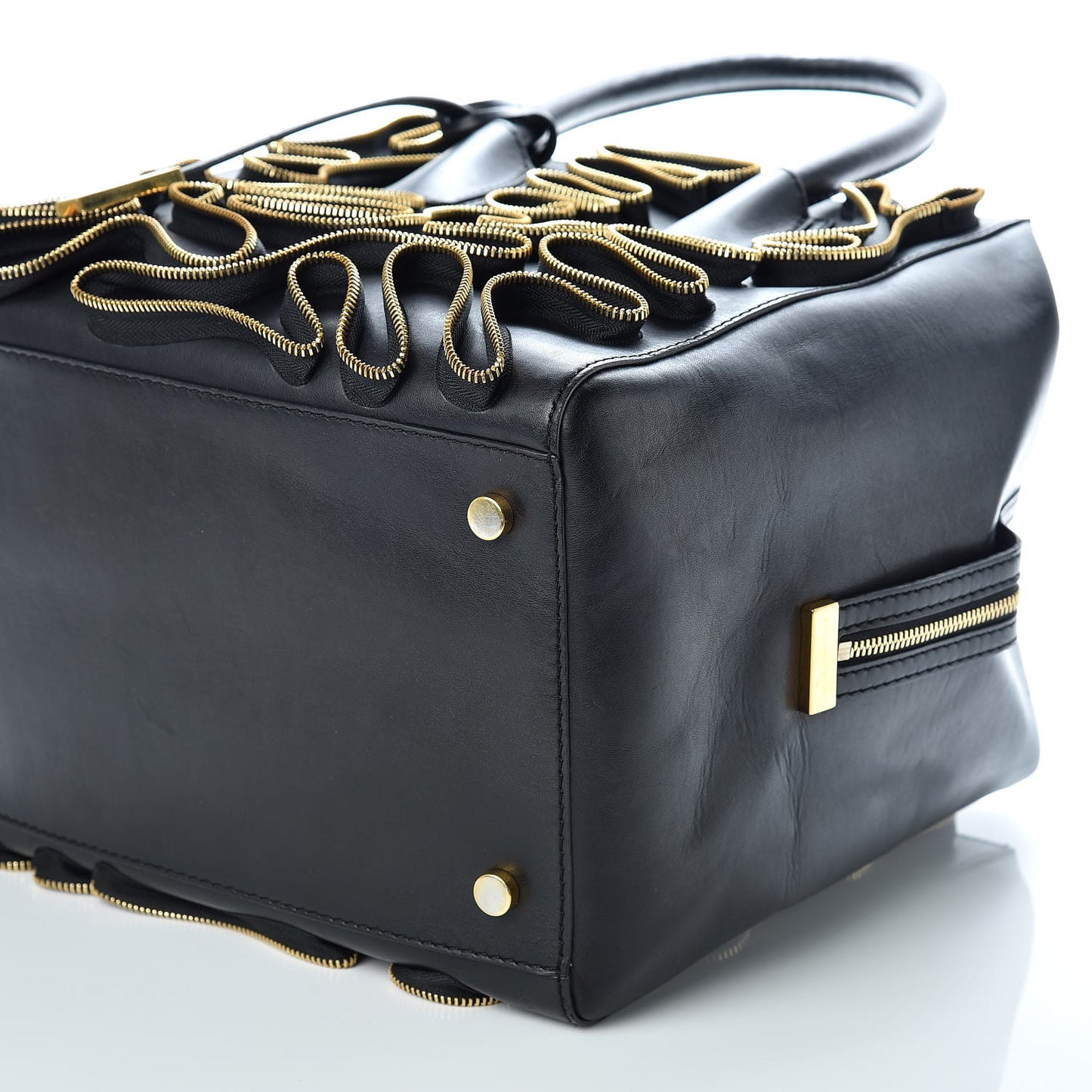 Eco Alter Nappa Cavendish Zipper Tote Black