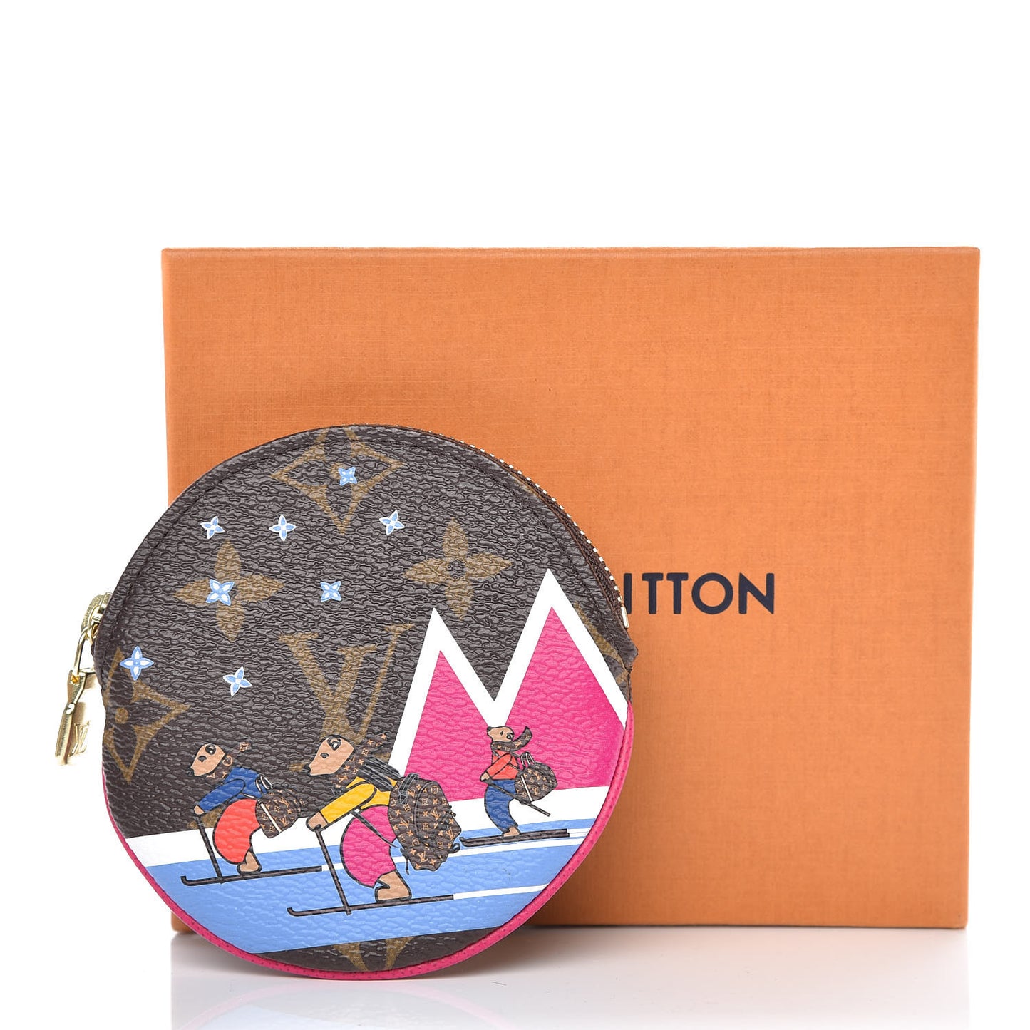 Monogram 2018 Christmas Animation Round Coin Purse