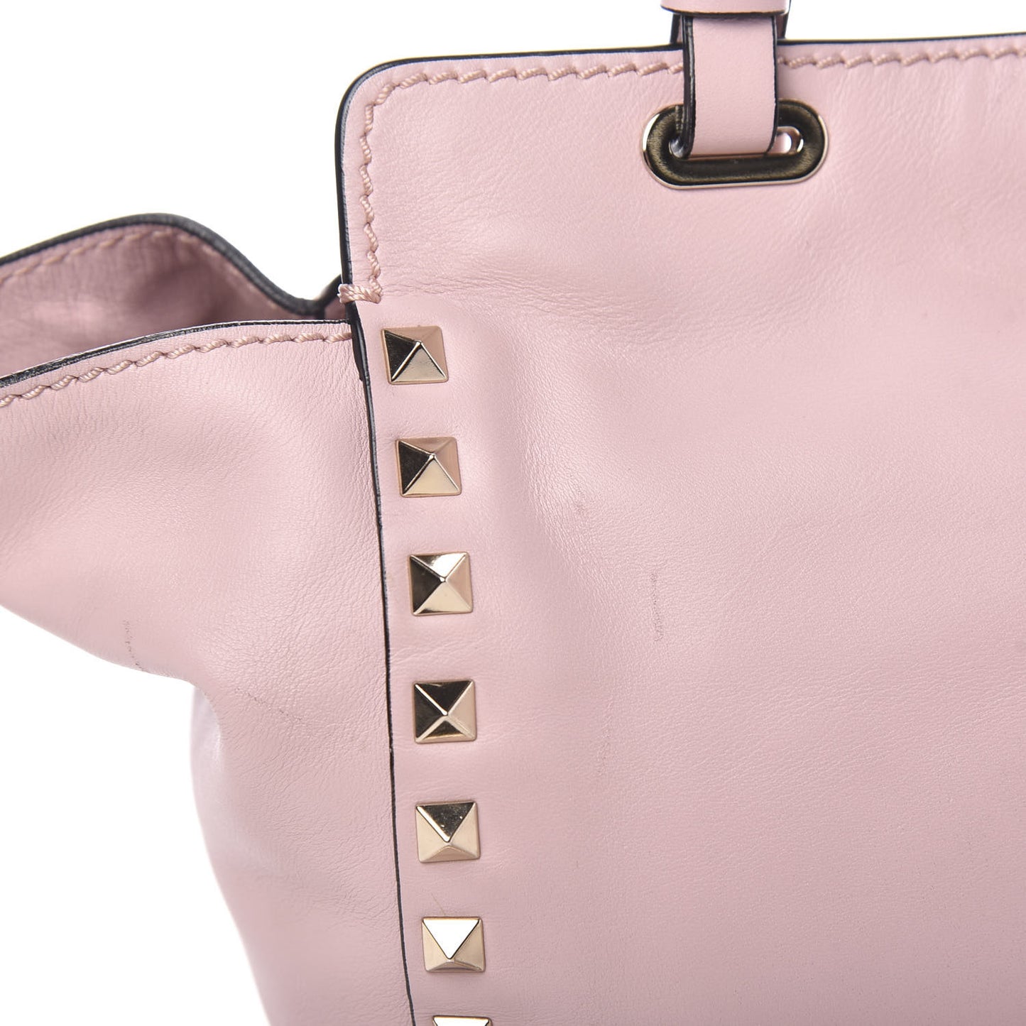 Vitello Small Rockstud Tote Water Rose