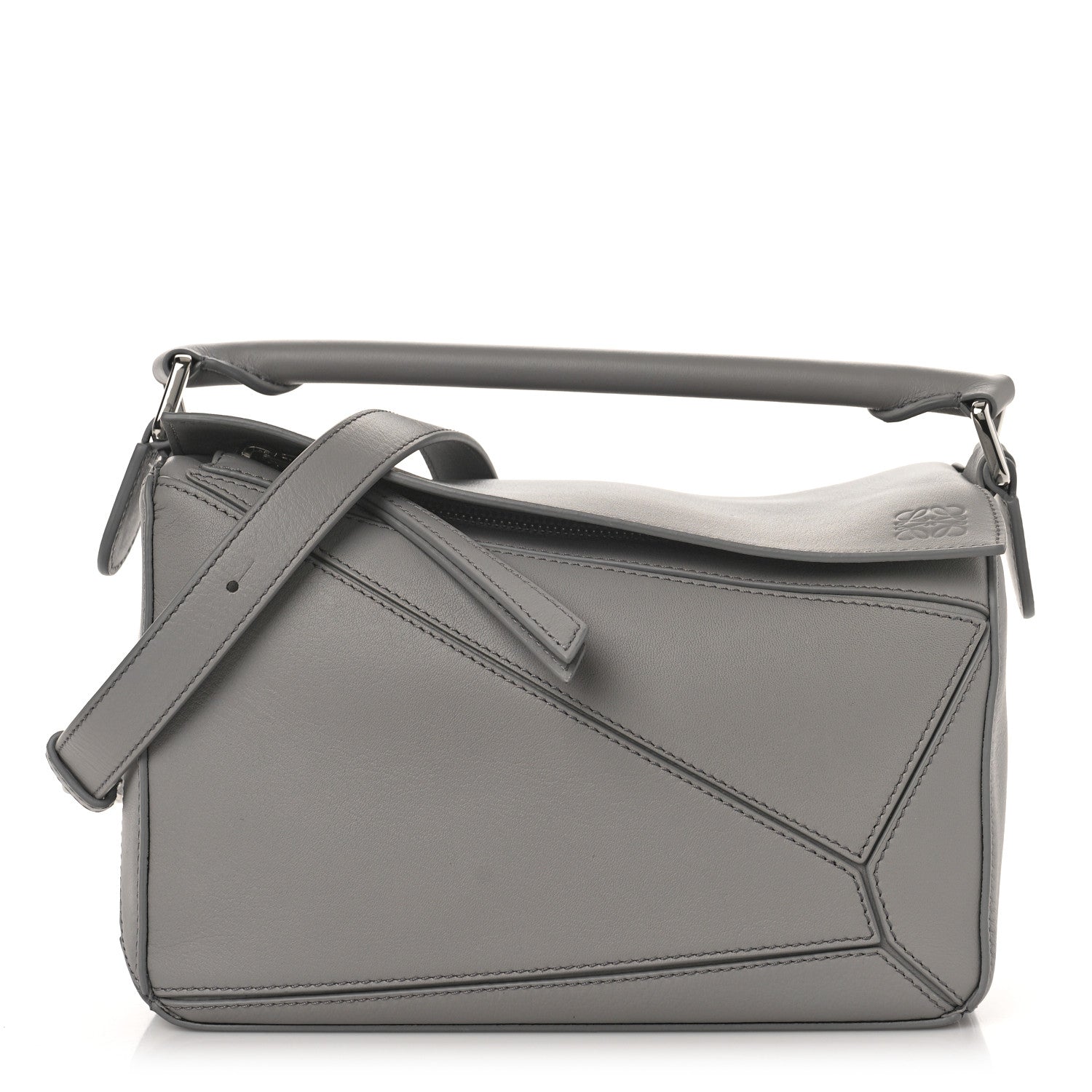 Loewe Calfskin Small Puzzle Bag Pearl Grey 1 of 8
