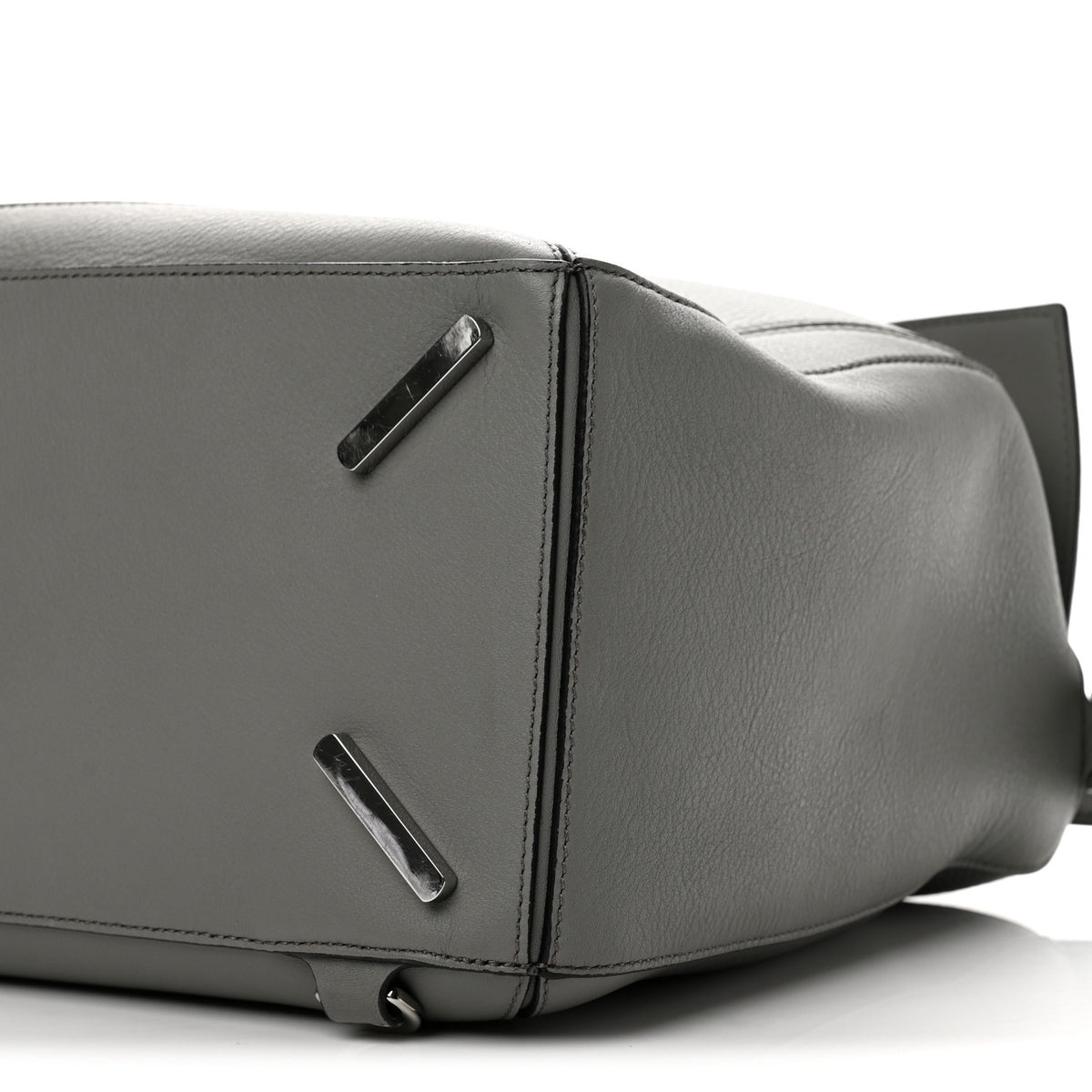 Grained Calfskin Large Puzzle Bag Asphalt Grey