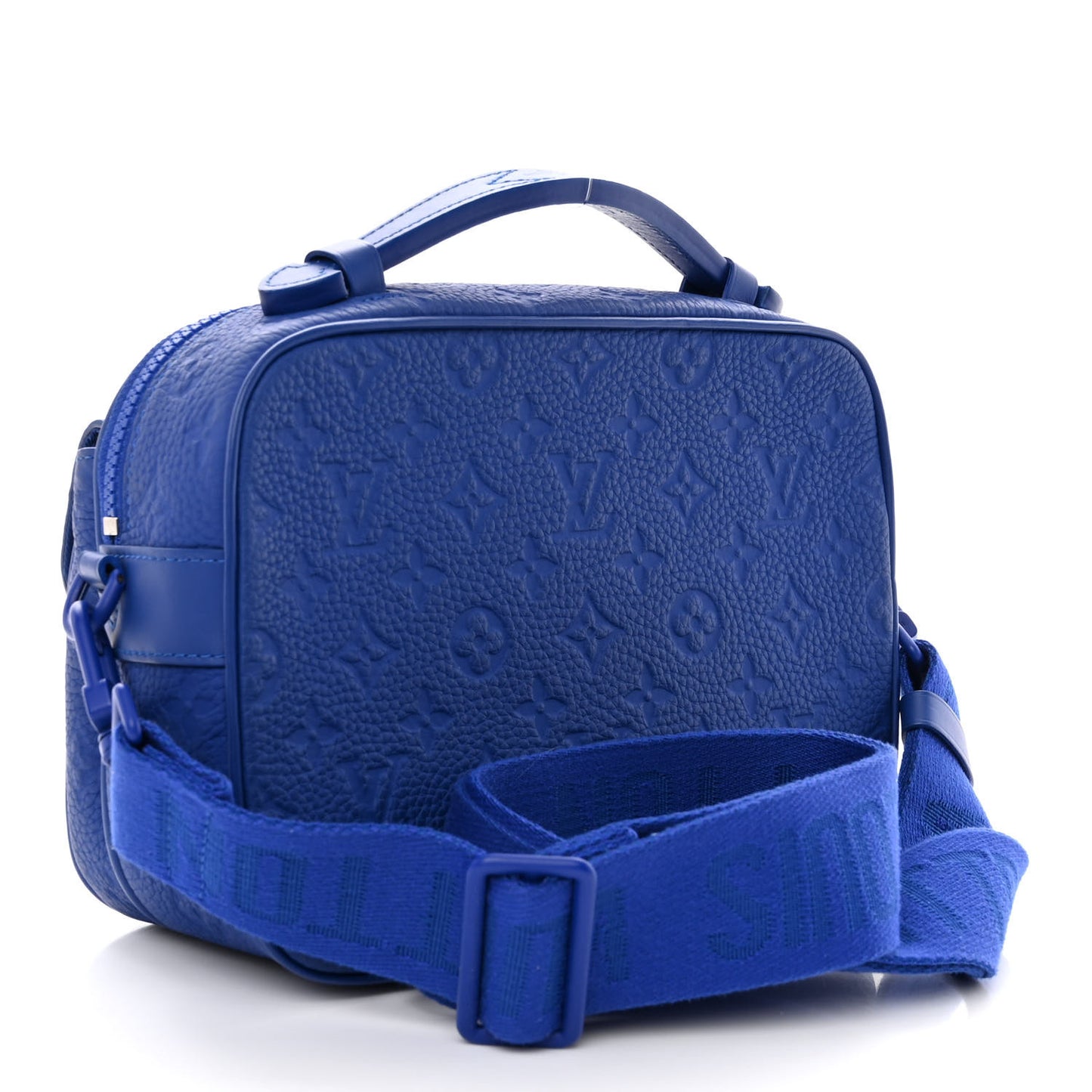 Taurillon Monogram S Lock Messenger Blue