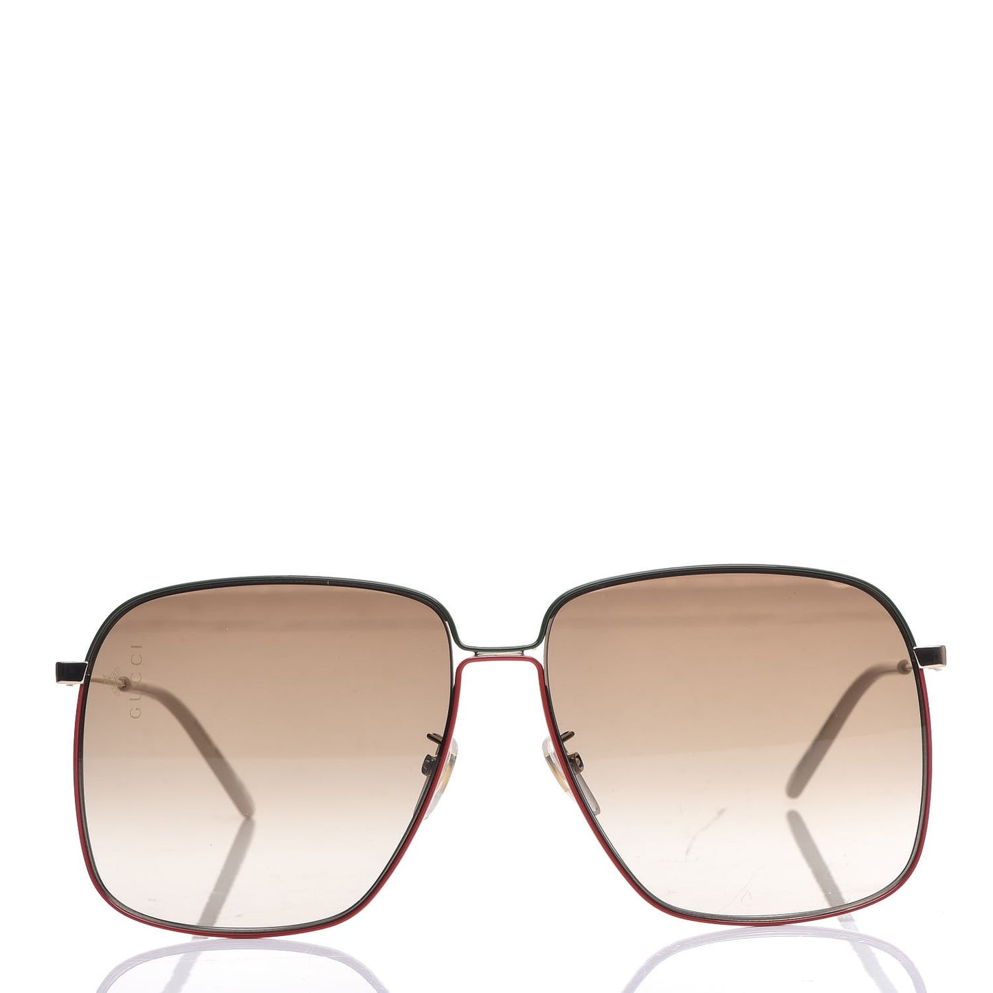 Rectangular Frame Interlocking G Sunglasses GG0394S Brown