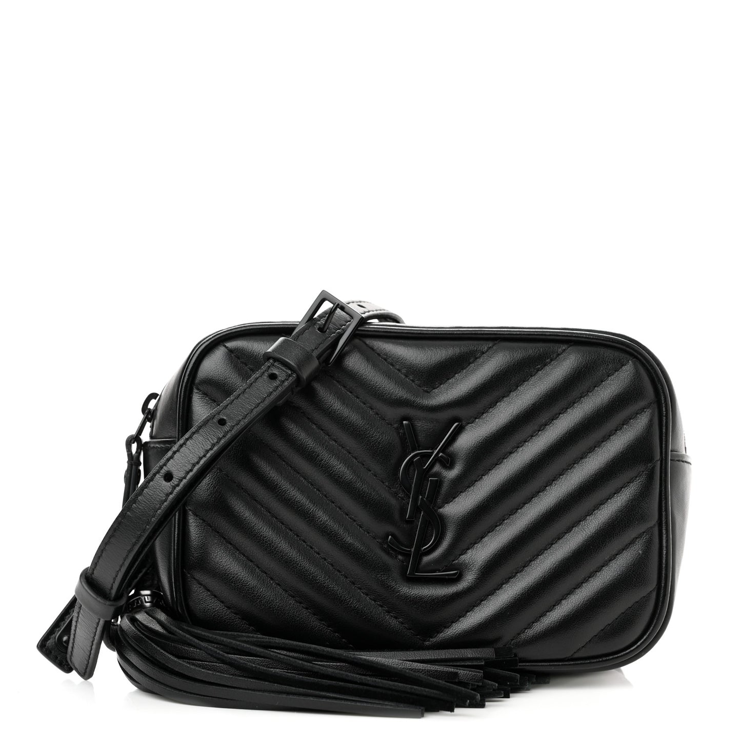 Calfskin Matelasse Monogram Lou Belt Bag Black