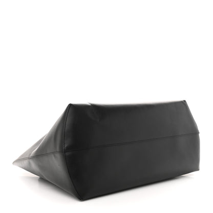 Fendi Vitello Ginevra Elaphe Monster Eyes Shopping Tote Black Naturale 4 of 14