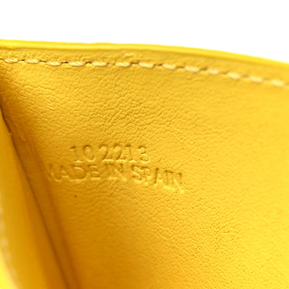 Loewe Soft Grained Calfskin Anagram Card Holder Lemon 7 of 11