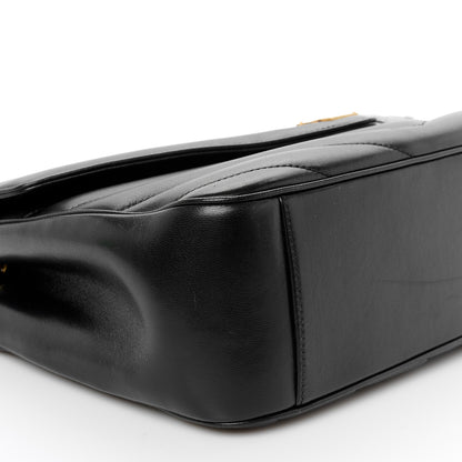 Saint Laurent Lambskin Chevron Quilted Large Loulou Black 11 of 12