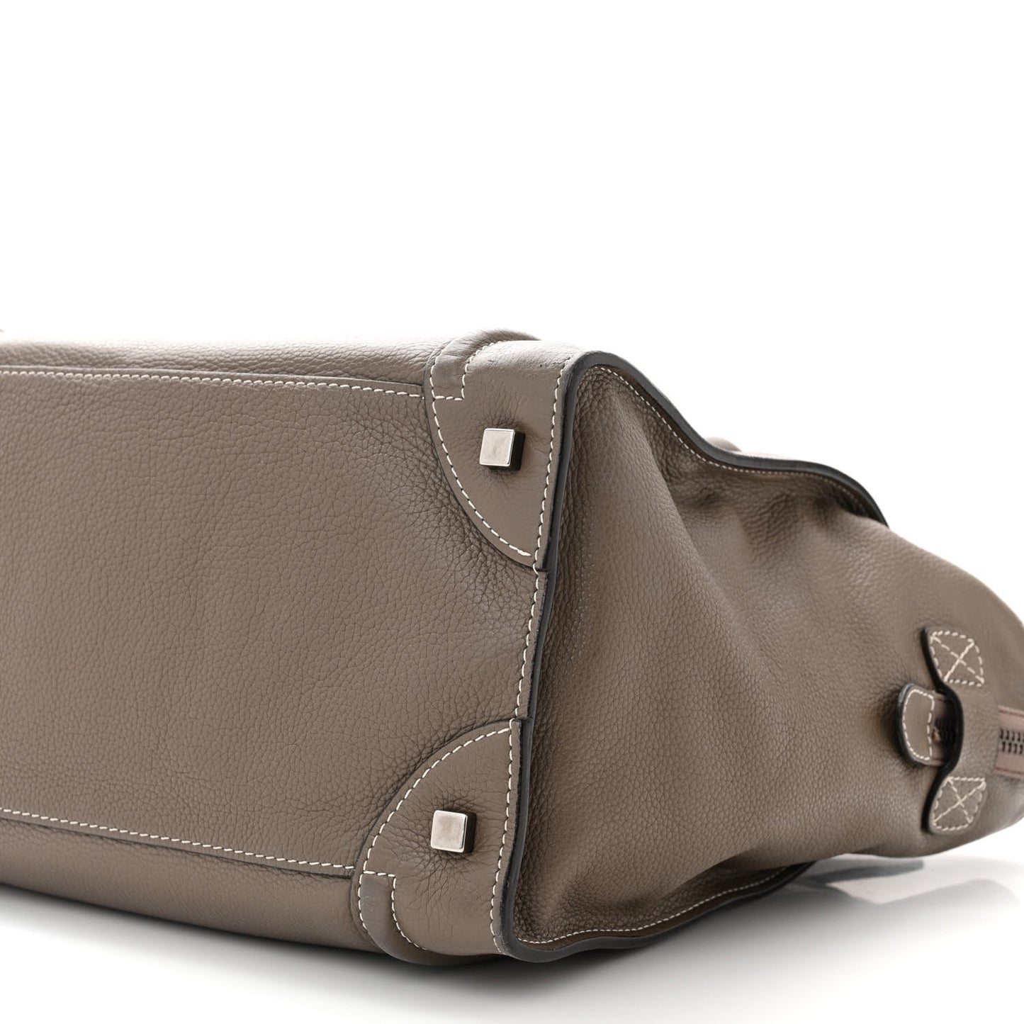 Drummed Calfskin Mini Luggage Souris