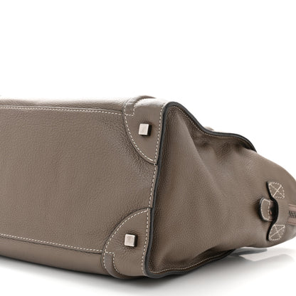 Celine Drummed Calfskin Mini Luggage Souris 10 of 11
