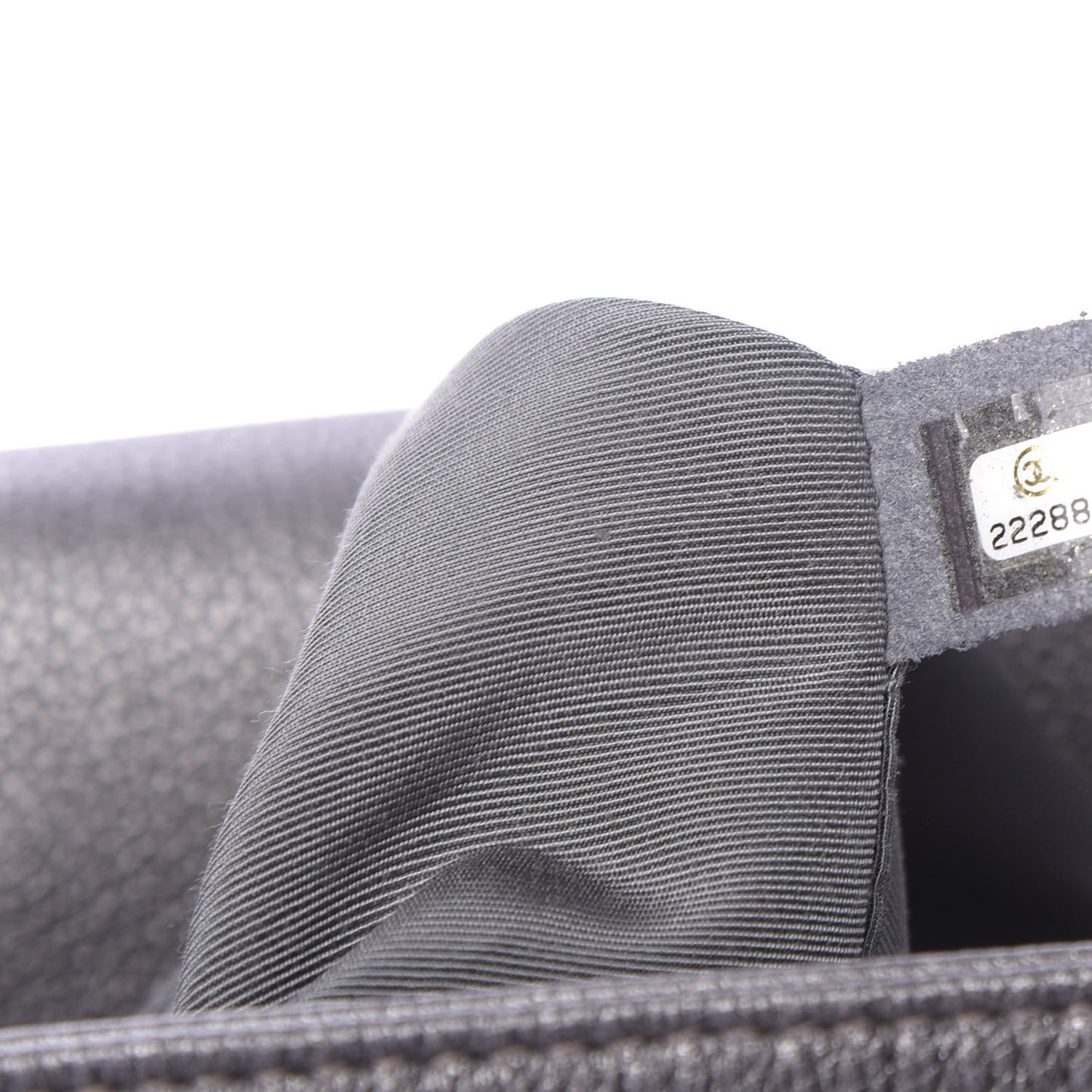 Metallic Grained Calfskin Quilted Large Casual Rock Backpack Charcoal