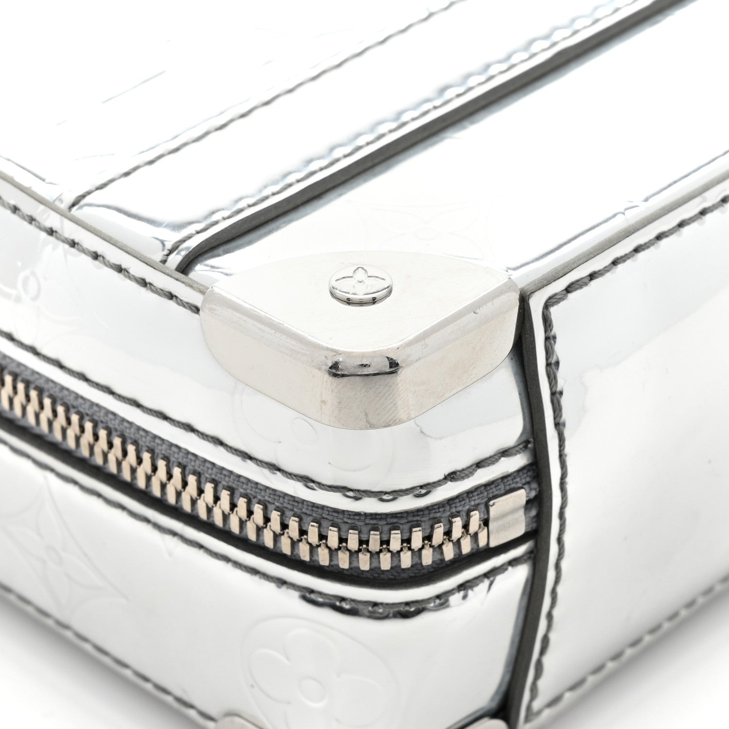 Louis Vuitton Monogram Mirror Handle Trunk Silver 8 of 11