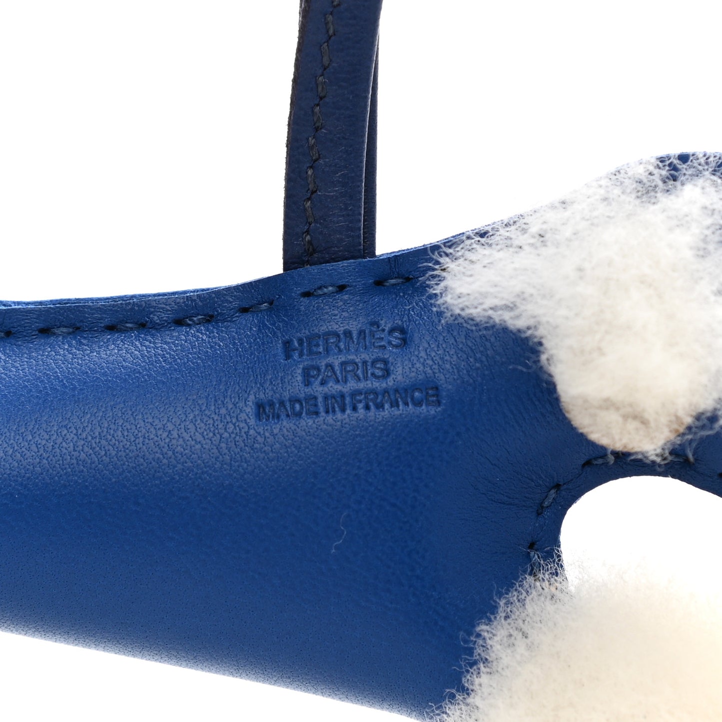 Milo Lambskin Shearling Budy Charm Bleu Saphir
