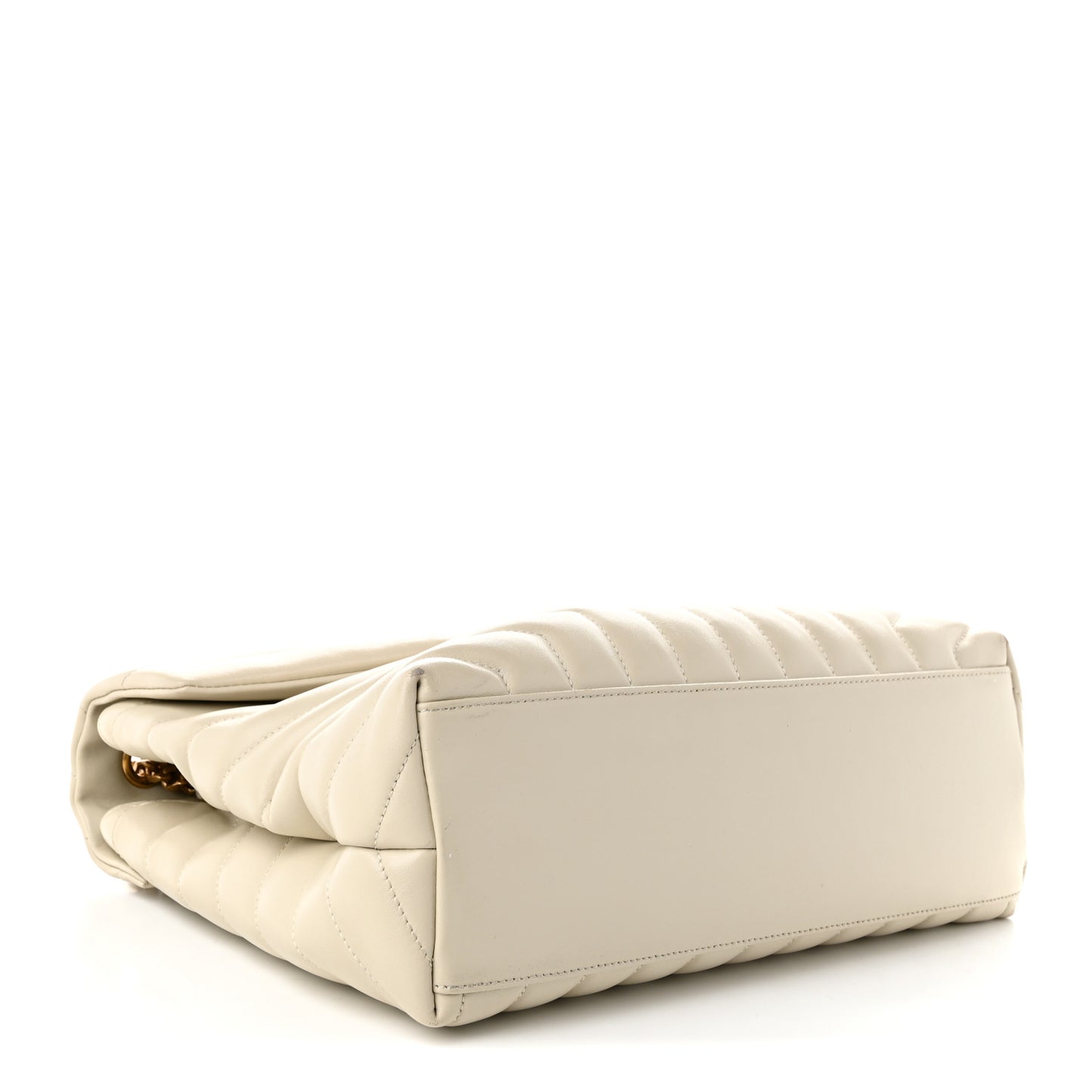 Calfskin Y Quilted Monogram Medium Loulou Chain Satchel Crema Soft