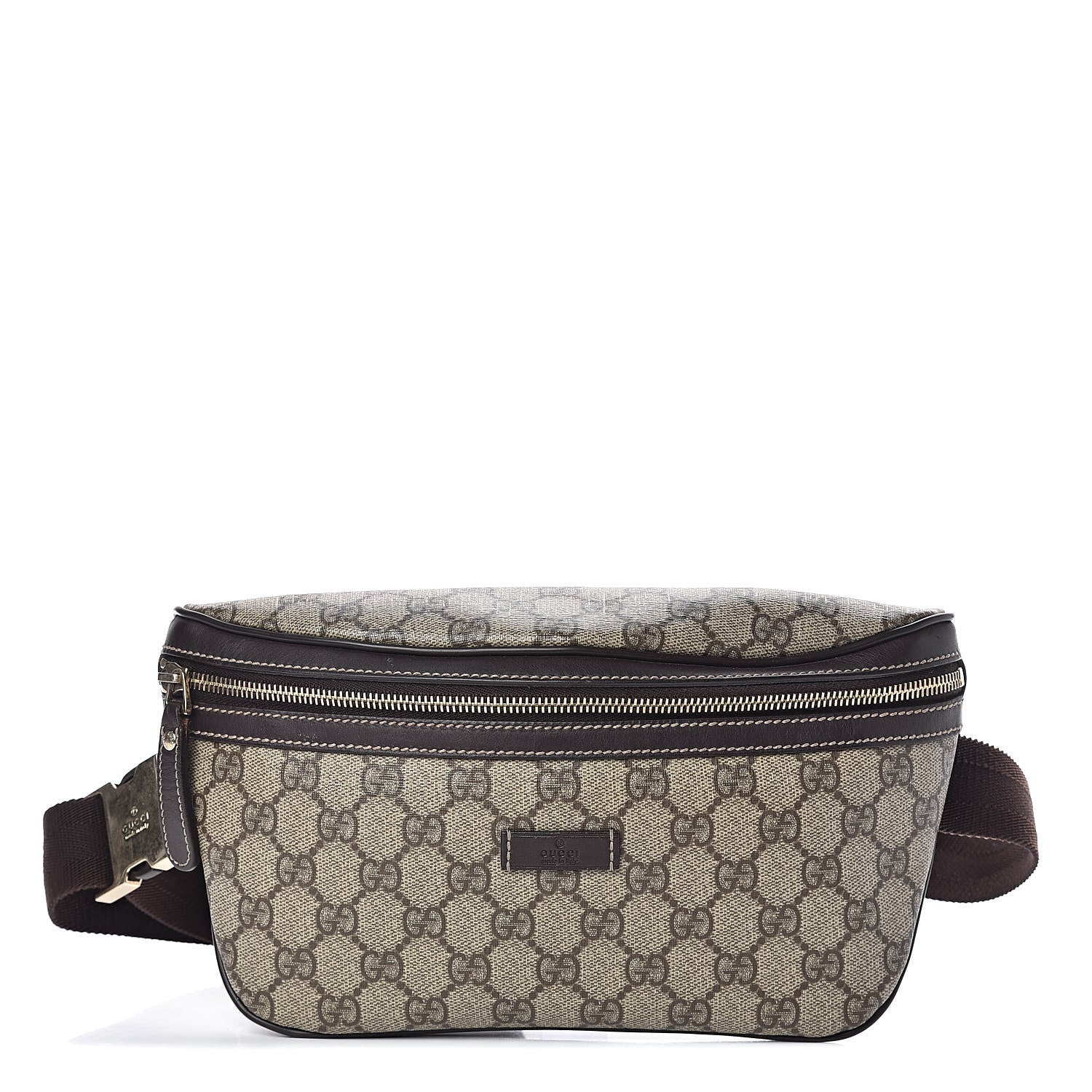 Gucci GG Supreme Monogram Belt Bag Dark Brown 1 of 9