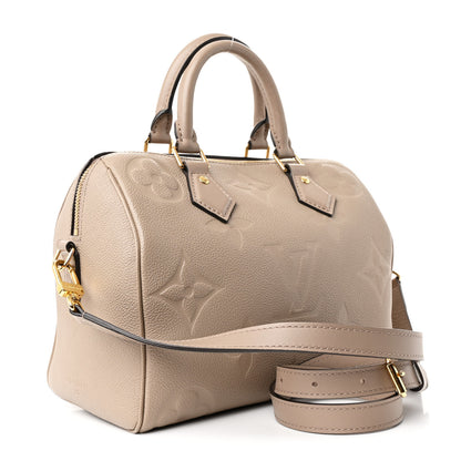 Louis Vuitton Empreinte Monogram Giant Speedy Bandouliere 25 Tourterelle 3 of 9