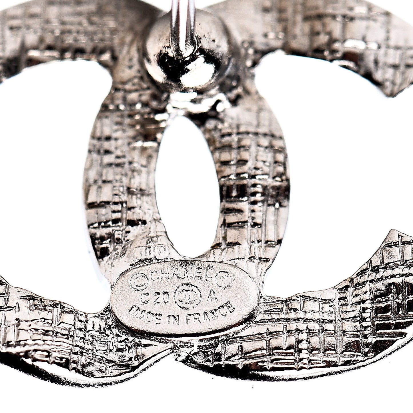 Crystal CC Earrings Silver