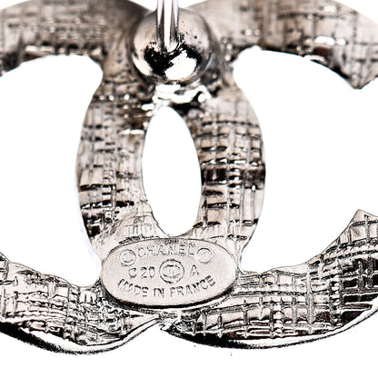 Chanel Crystal CC Earrings Silver 4 of 5
