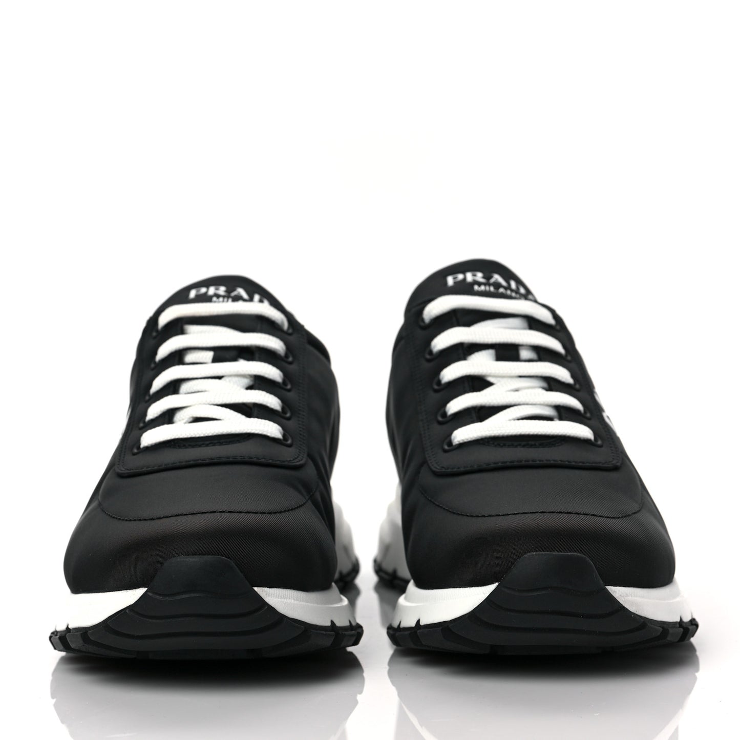 Nylon Gabardine Logo Sneakers 8.5 Black