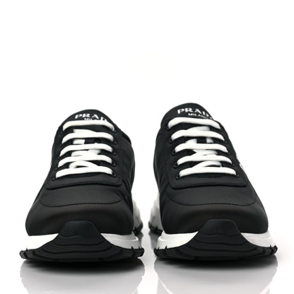 Prada Nylon Gabardine Logo Sneakers 8.5 Black 2 of 8