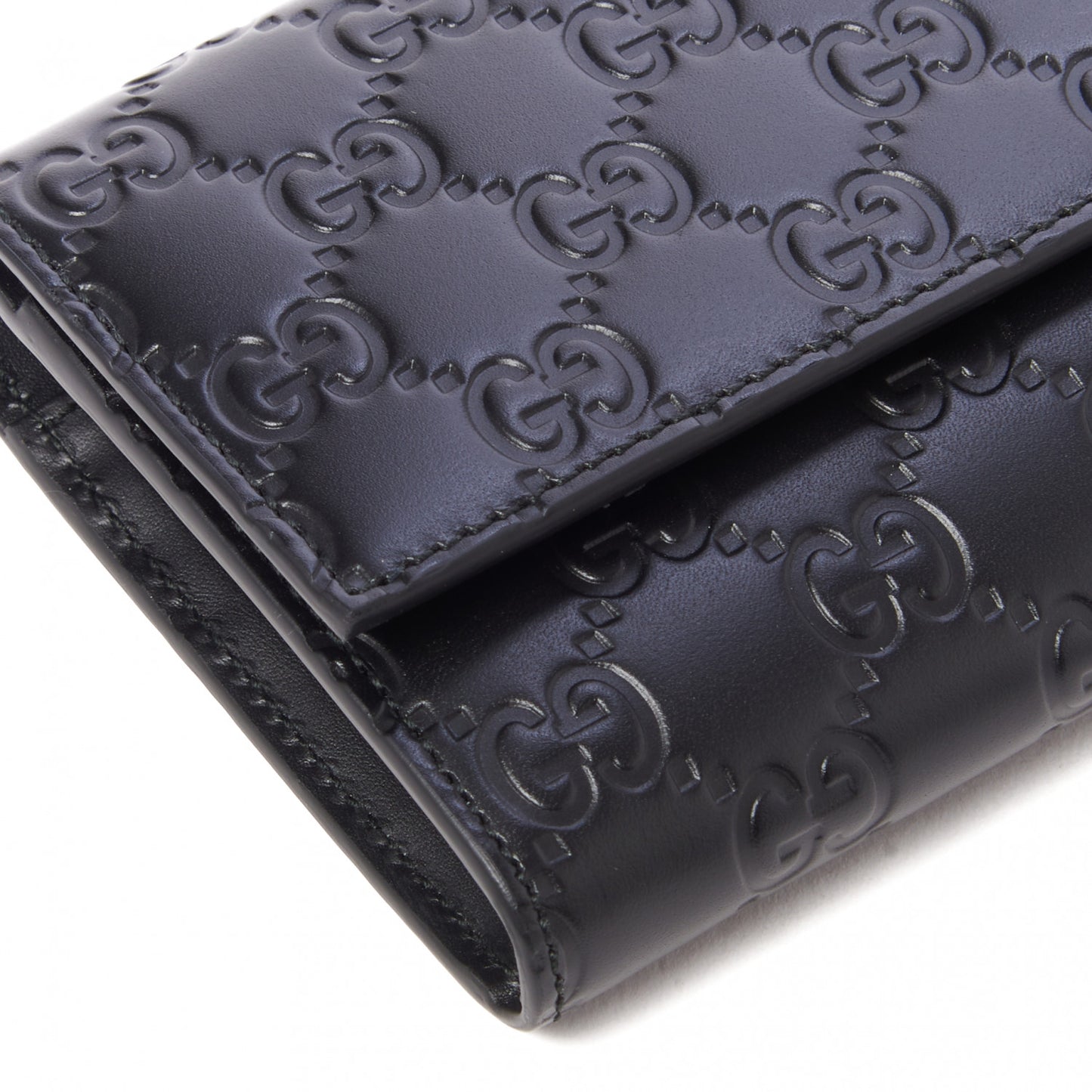 Guccissima Continental Flap Wallet Black