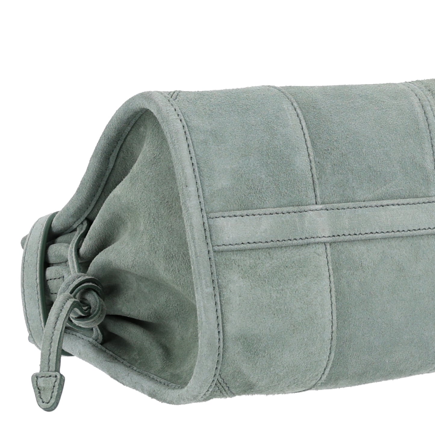 Scamosciato Triangle Small Bonnie Shoulder Bag Salvia