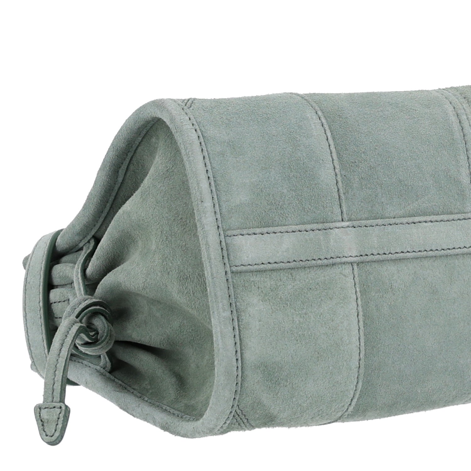 Prada Scamosciato Triangle Small Bonnie Shoulder Bag Salvia 9 of 10
