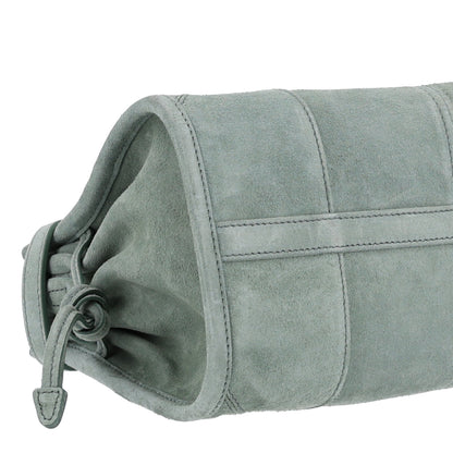 Prada Scamosciato Triangle Small Bonnie Shoulder Bag Salvia 9 of 10